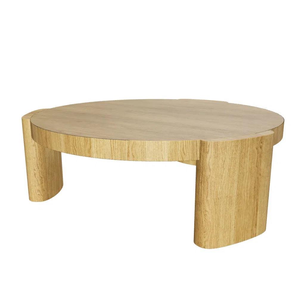 Alouette Wooden Round Coffee Table - LOOMLAN - SUNPAN - Coffee Tables