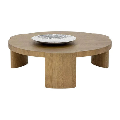 Alouette Wooden Round Coffee Table - LOOMLAN - SUNPAN - Coffee Tables