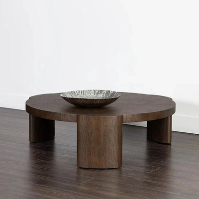 Alouette Wooden Round Coffee Table - LOOMLAN - SUNPAN - Coffee Tables