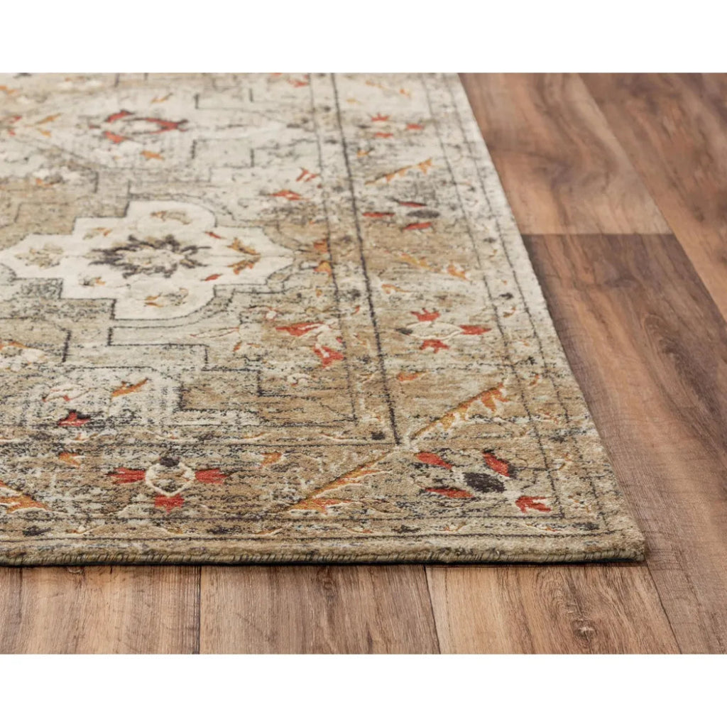 Alpa Medallion Green Large Area Rugs For Living Room - LOOMLAN - LOOMLAN - Area Rugs