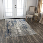 Alta Abstract Blue Large Area Rugs For Living Room - LOOMLAN - LOOMLAN - Area Rugs