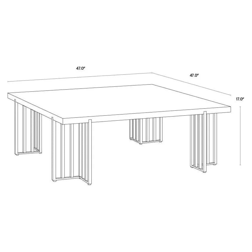 Alto Coffee Table With Oak Wood Veneer Top - LOOMLAN - SUNPAN - Coffee Tables