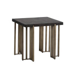 Alto Side Table With Oak Veneer & Brass Legs - LOOMLAN - SUNPAN - Side Tables