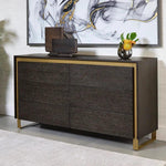 Alvaro Dresser Push - To - Open Drawers In Grey - LOOMLAN - SUNPAN - Dressers