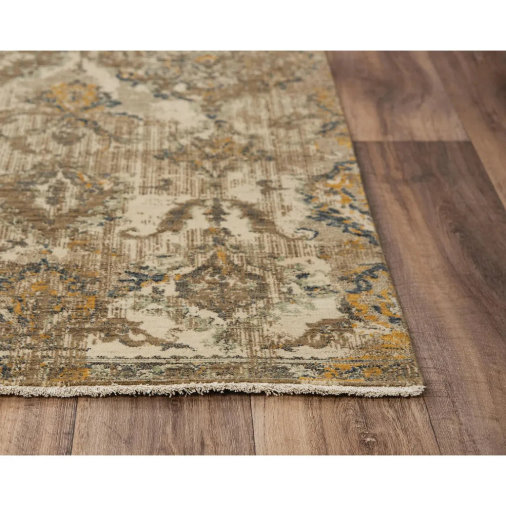 Aman Medallion Beige/ Brown Large Area Rugs - LOOMLAN - LOOMLAN - Area Rugs