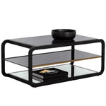 Ambretta Coffee Table Black d Glass - LOOMLAN - SUNPAN - Coffee Tables