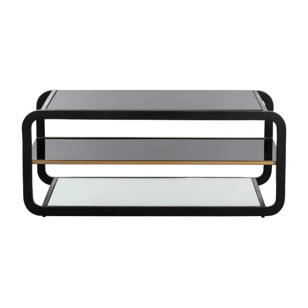 Ambretta Coffee Table Black d Glass - LOOMLAN - SUNPAN - Coffee Tables