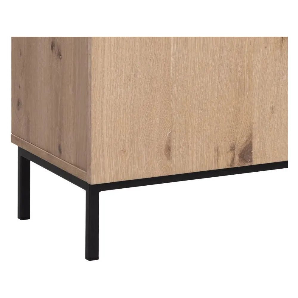 Ambrose Wooden Iron Modular Media Console & Cabinet - LOOMLAN - SUNPAN - TV Stands & Media Centers