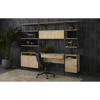 Ambrose Wooden Iron Modular Wall Desk - LOOMLAN - SUNPAN - Home Office Desks