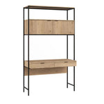 Ambrose Wooden Iron Modular Wall Desk - LOOMLAN - SUNPAN - Home Office Desks