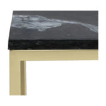 Amell Steel d Marble Rectangular End Table - LOOMLAN - SUNPAN - Side Tables