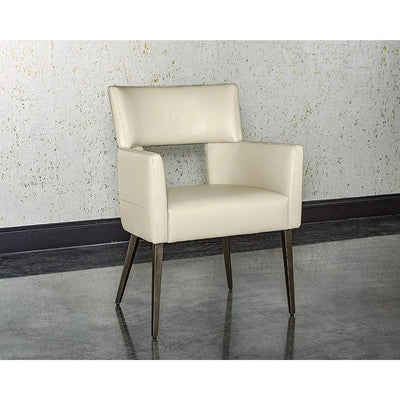 Amerie Leather Dining Armchair - LOOMLAN - SUNPAN - Dining Chairs