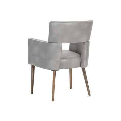 Amerie Leather Dining Armchair - LOOMLAN - SUNPAN - Dining Chairs