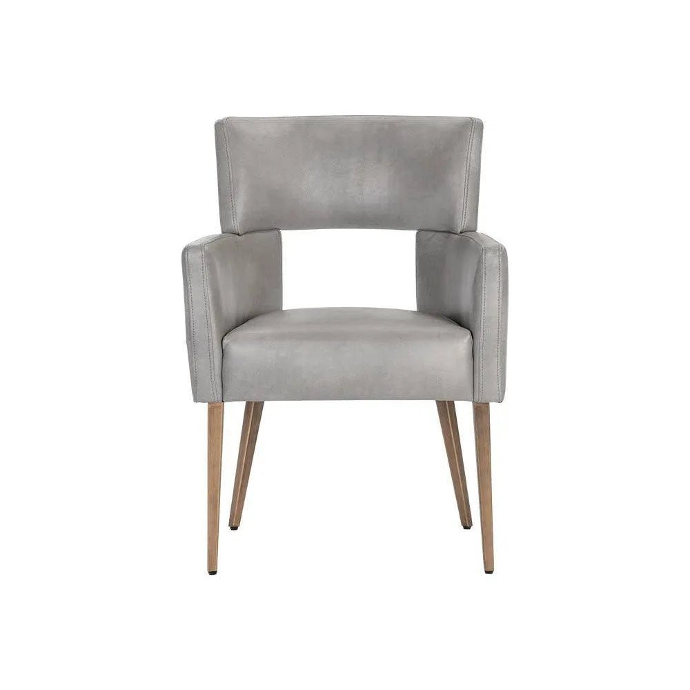 Amerie Leather Dining Armchair - LOOMLAN - SUNPAN - Dining Chairs