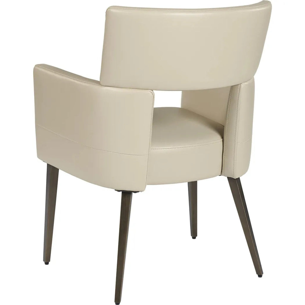 Amerie Leather Dining Armchair - LOOMLAN - SUNPAN - Dining Chairs