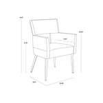 Amerie Leather Dining Armchair - LOOMLAN - SUNPAN - Dining Chairs