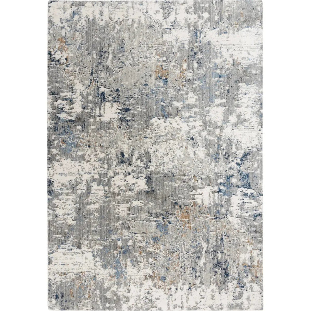 Amin Abstract Gray/ Blue Large Area Rugs - LOOMLAN - LOOMLAN - Area Rugs