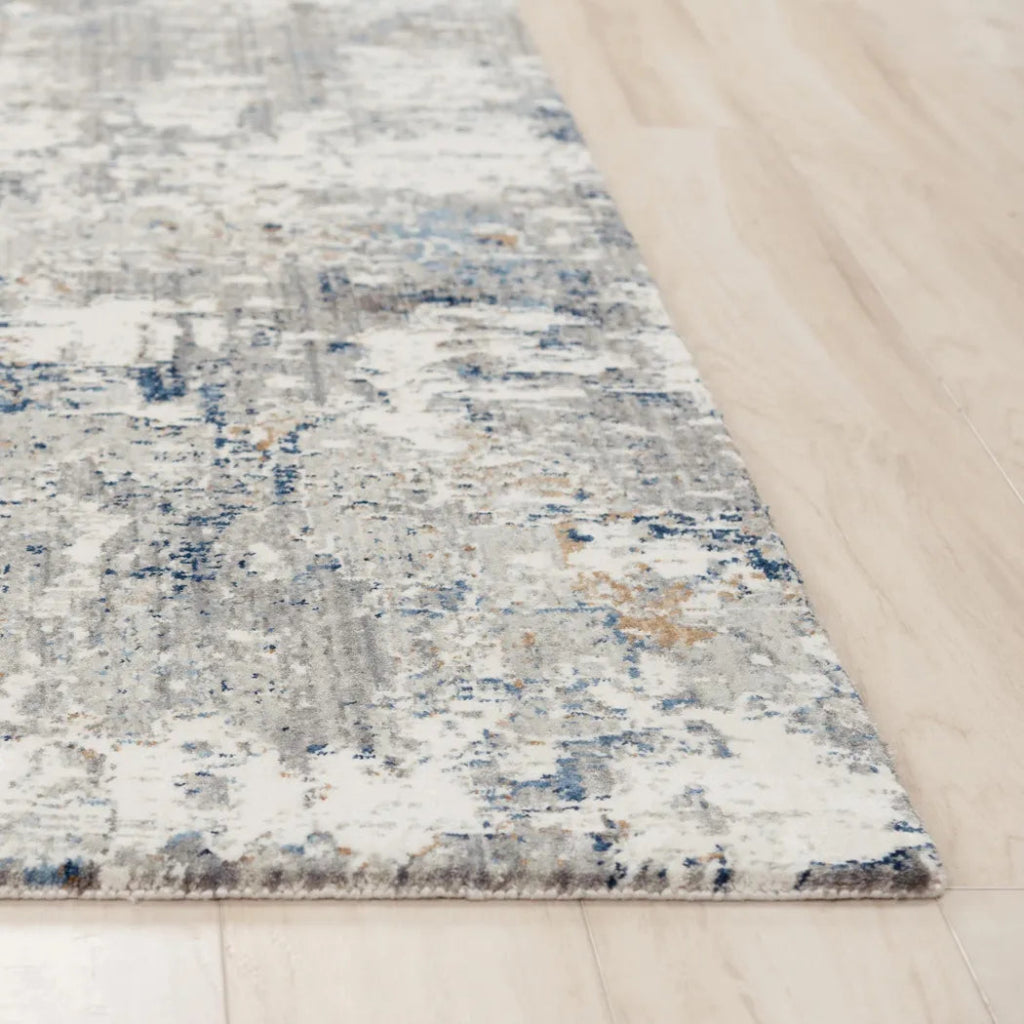 Amin Abstract Gray/ Blue Large Area Rugs - LOOMLAN - LOOMLAN - Area Rugs