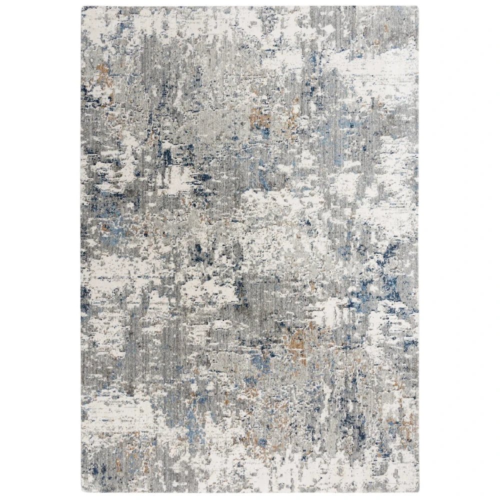 Amin Abstract Gray/ Blue Large Area Rugs - LOOMLAN - LOOMLAN - Area Rugs