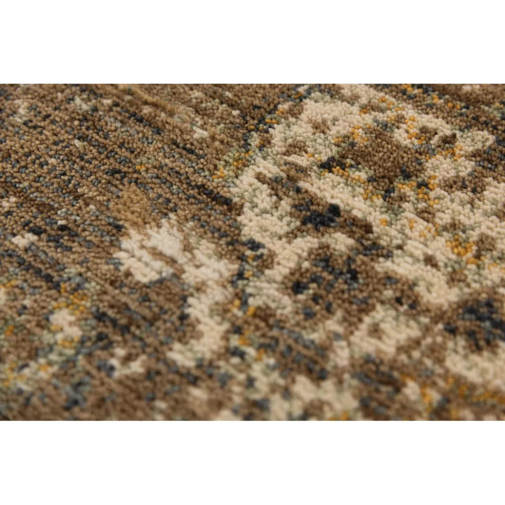 Amla Floral Brown/ Beige Large Area Rugs - LOOMLAN - LOOMLAN - Area Rugs