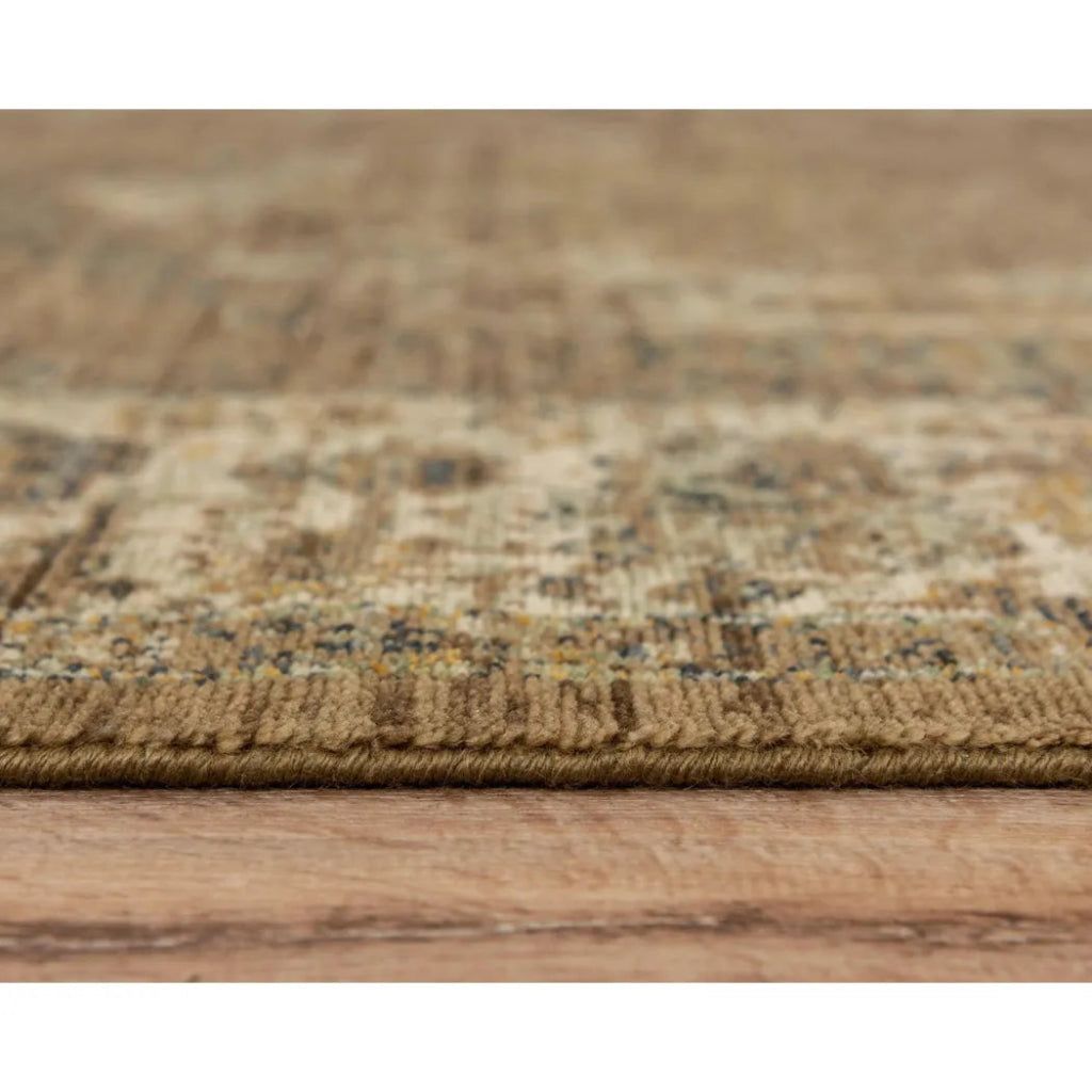 Amla Floral Brown/ Beige Large Area Rugs - LOOMLAN - LOOMLAN - Area Rugs