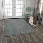 Amna Checkered Blue Area Rugs For Living Room - LOOMLAN - LOOMLAN - Area Rugs