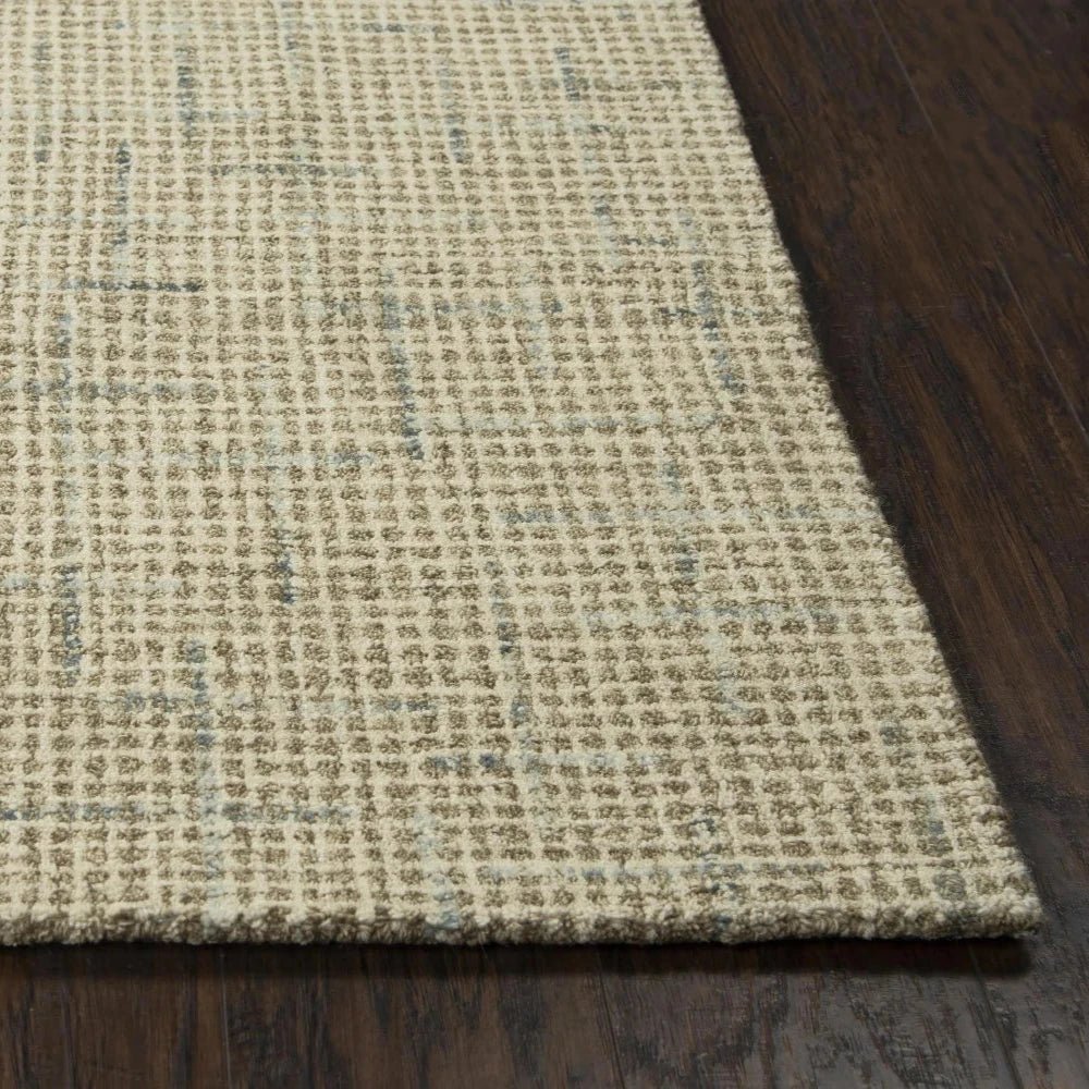 Amoy Checkered Beige Area Rugs For Living Room - LOOMLAN - LOOMLAN - Area Rugs