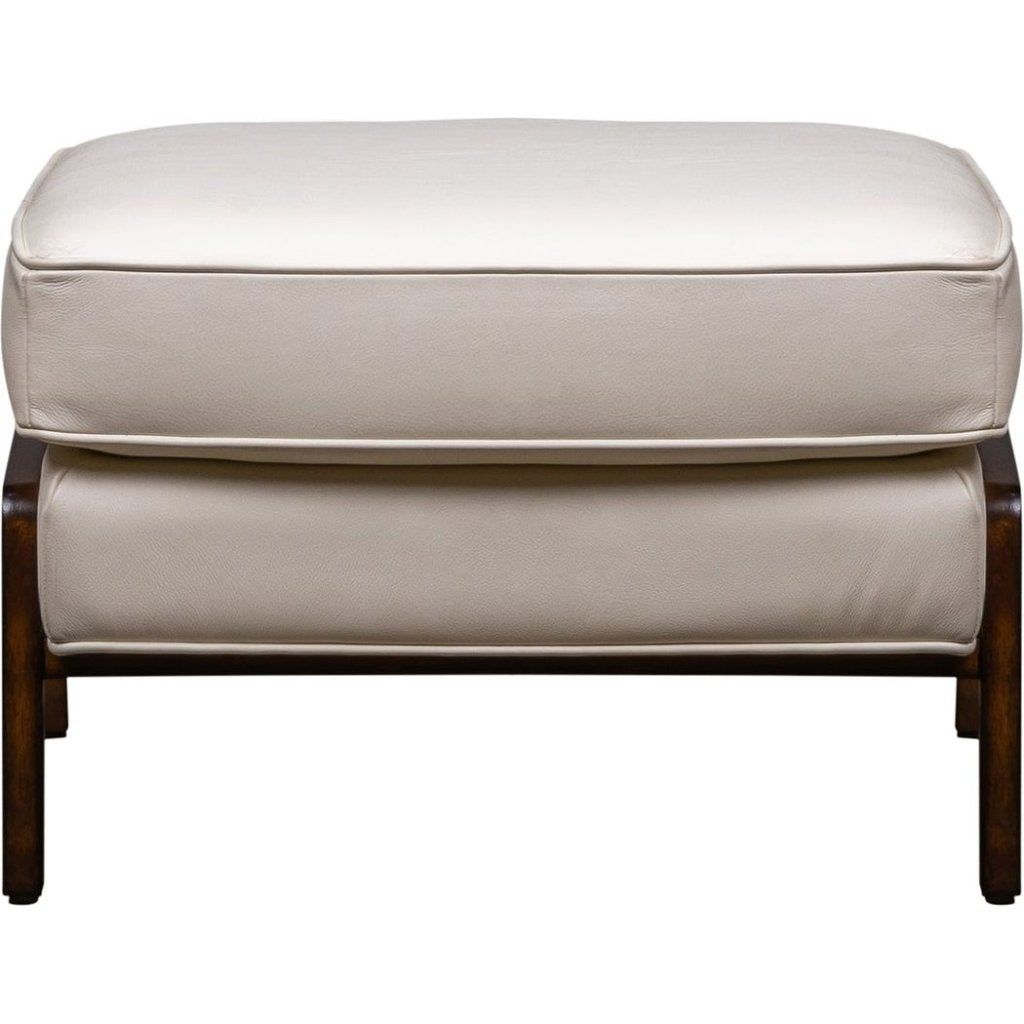 Anastasia Rectangular Leather Ottoman - LOOMLAN - Olivia + Quinn - Ottomans