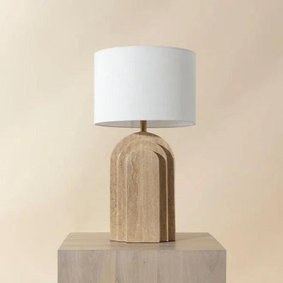 Ancona Table Lamp Hand Natural Travertine - LOOMLAN - SUNPAN - Table Lamps