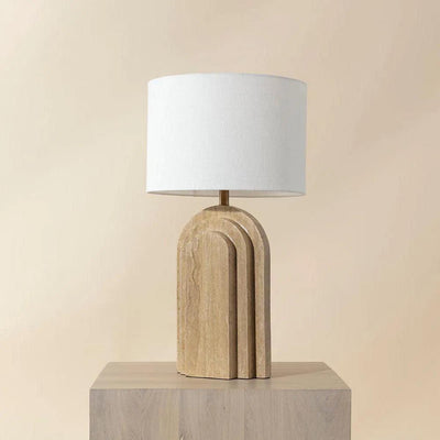 Ancona Table Lamp Hand Natural Travertine - LOOMLAN - SUNPAN - Table Lamps