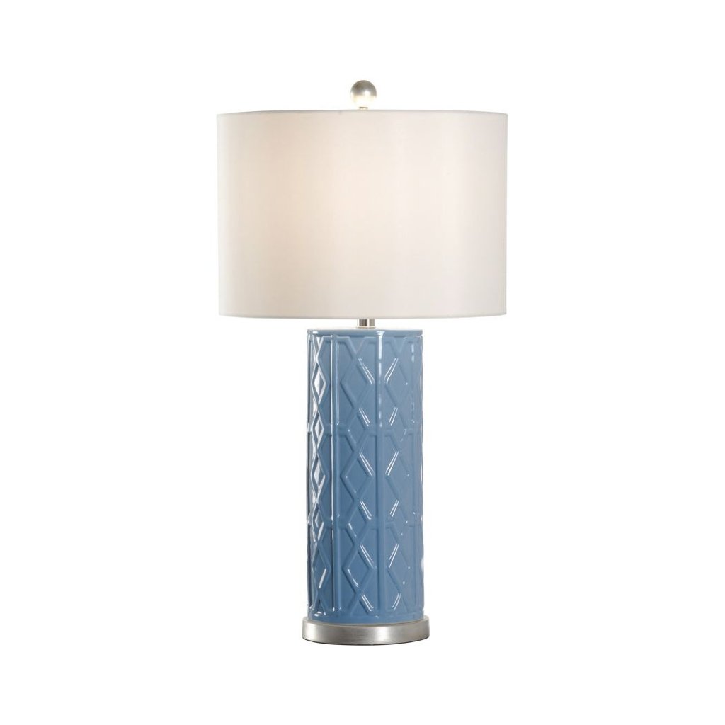 Andreu Blue Ceramic Made Table Lamp - LOOMLAN - Chelsea House - Table Lamps