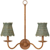 Annabelle Light Teal Tapered Chandelier Shade - LOOMLAN - Currey & Co - Chandeliers