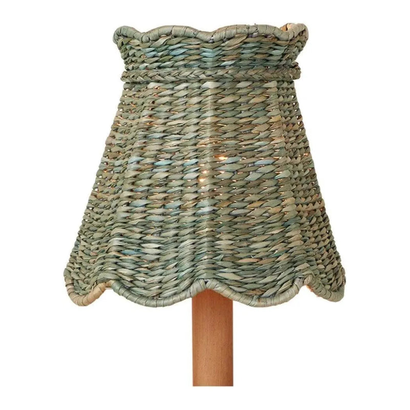 Annabelle Light Teal Tapered Chandelier Shade - LOOMLAN - Currey & Co - Chandeliers