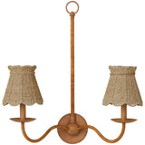 Annabelle Natural Seagrass Tapered Chandelier Shade - LOOMLAN - Currey & Co - Chandeliers