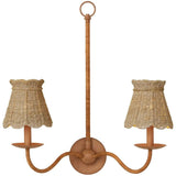 Annabelle Natural Seagrass Tapered Chandelier Shade - LOOMLAN - Currey & Co - Chandeliers