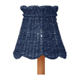 Annabelle Seagrass Blue Tapered Chandelier Shade - LOOMLAN - Currey & Co - Chandeliers