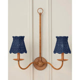 Annabelle Seagrass Blue Tapered Chandelier Shade - LOOMLAN - Currey & Co - Chandeliers
