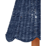 Annabelle Seagrass Blue Tapered Chandelier Shade - LOOMLAN - Currey & Co - Chandeliers