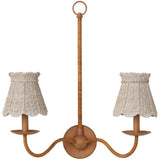 Annabelle Whitewashed Seagrass Tapered Chandelier Shade - LOOMLAN - Currey & Co - Chandeliers