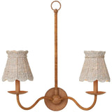 Annabelle Whitewashed Seagrass Tapered Chandelier Shade - LOOMLAN - Currey & Co - Chandeliers