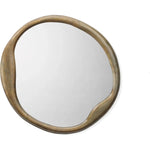 Antique Brass Aluminum Organic Round Wall Mirror - LOOMLAN - Jamie Young - Wall Mirrors