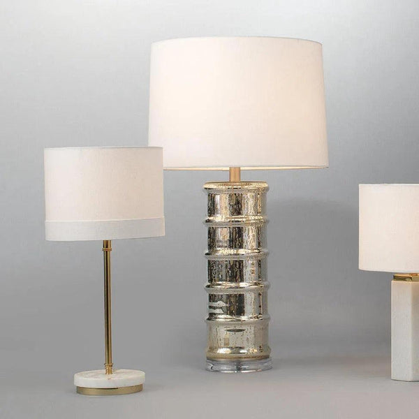 Antique Brass Marble Iron Grace Table Lamp - LOOMLAN - Jamie Young - Table Lamps