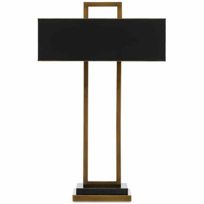 Antique Brass Oil Rubbed Bronze Otto Table Lamp - LOOMLAN - Currey & Co - Table Lamps