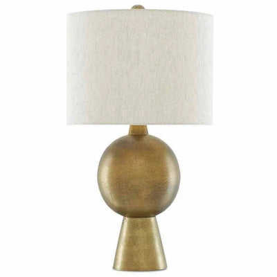 Antique Brass Rami Brass Table Lamp - LOOMLAN - Currey & Co - Table Lamps