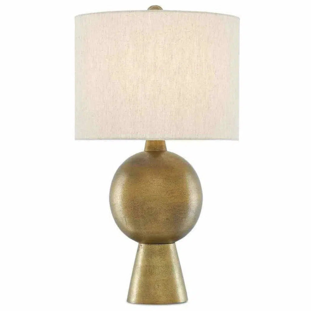 Antique Brass Rami Brass Table Lamp - LOOMLAN - Currey & Co - Table Lamps