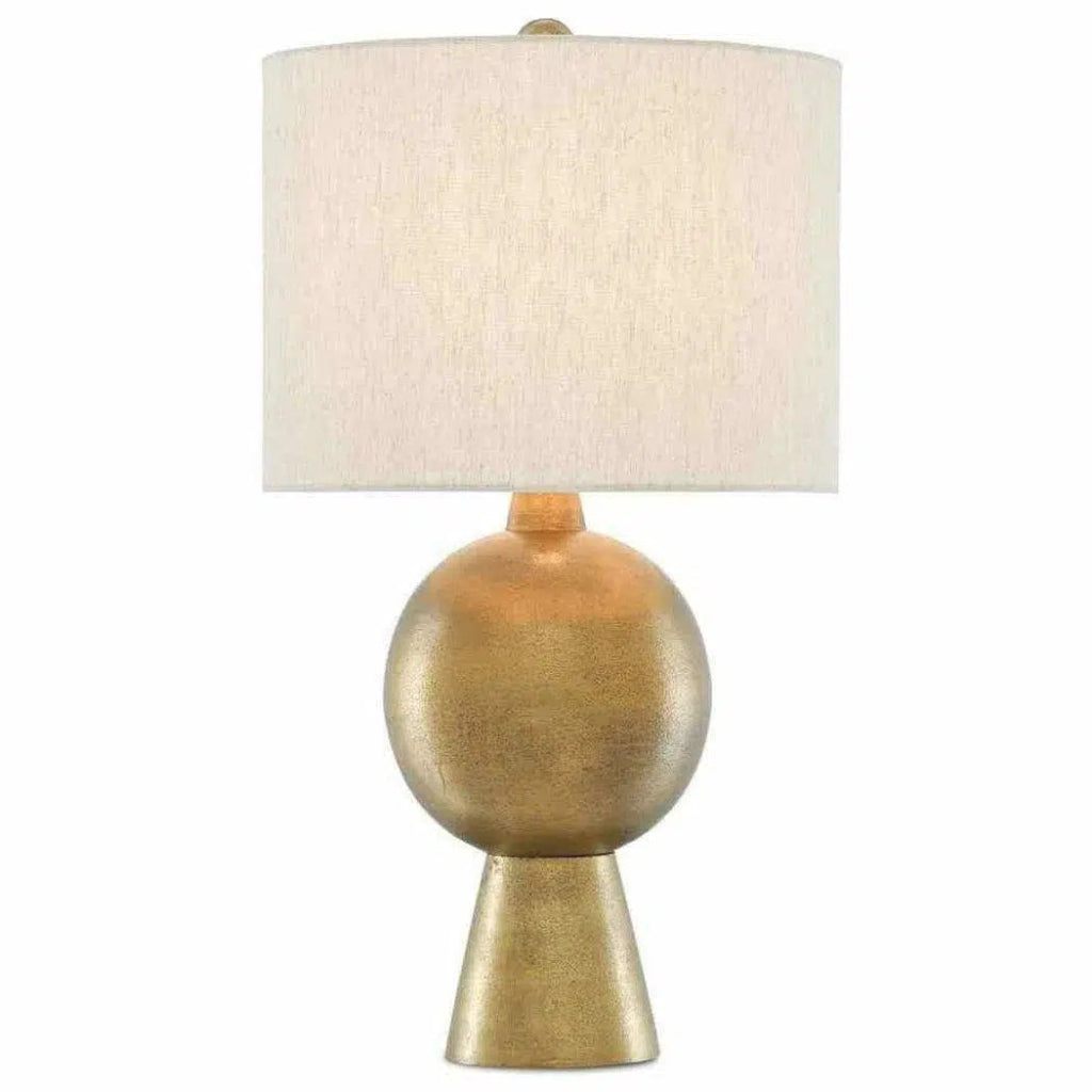 Antique Brass Rami Brass Table Lamp - LOOMLAN - Currey & Co - Table Lamps