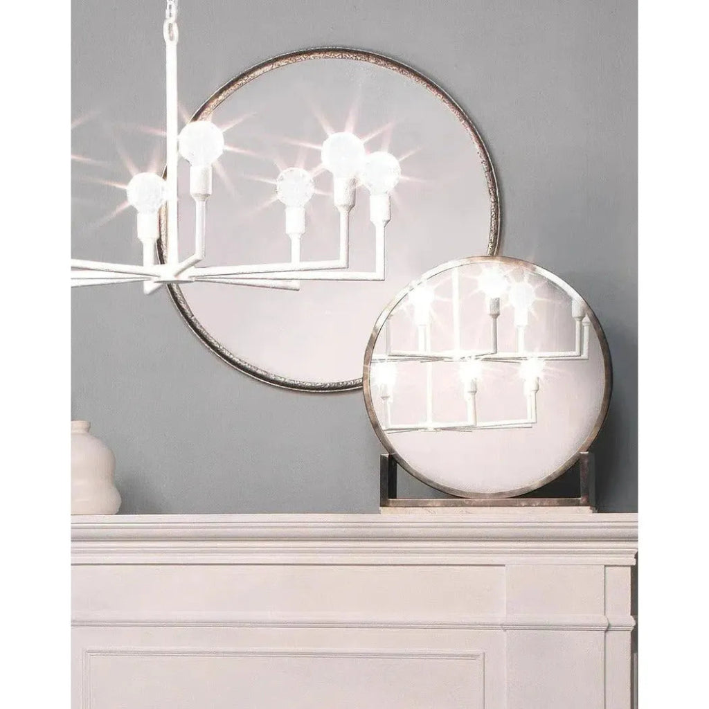 Antique Brass White Marble Odyssey Standing Wall Mirror - LOOMLAN - Jamie Young - Wall Mirrors