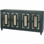 Antiqued Glass Doors Trellis Wooden Layover Sideboard - LOOMLAN - LOOMLAN - Sideboards