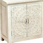 Antiqued White TV Stand - LOOMLAN - LOOMLAN - TV Stands & Media Centers