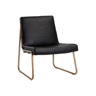 Anton Leather Armless Lounge Chair - LOOMLAN - SUNPAN - Accent Chairs